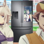 There are people who are fun playing Uma Musume Pretty Derby in the Smart Refrigerator