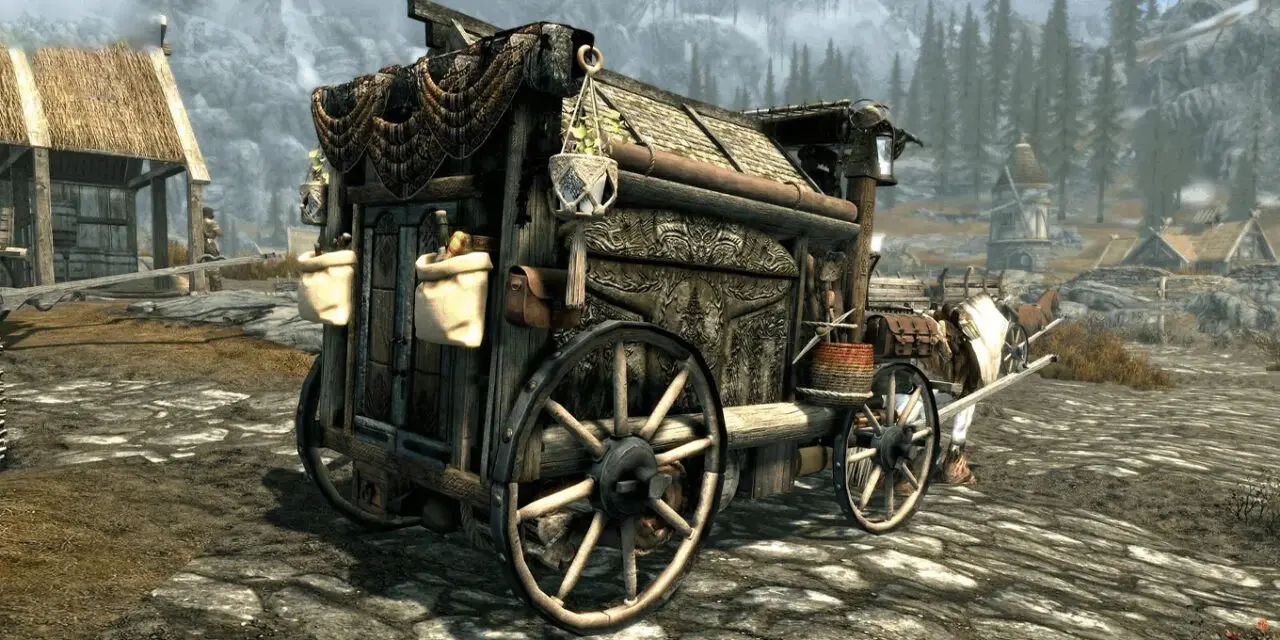 Skyrim Modder Brings Horse Carriage Mod for Transportation and Camping Modes